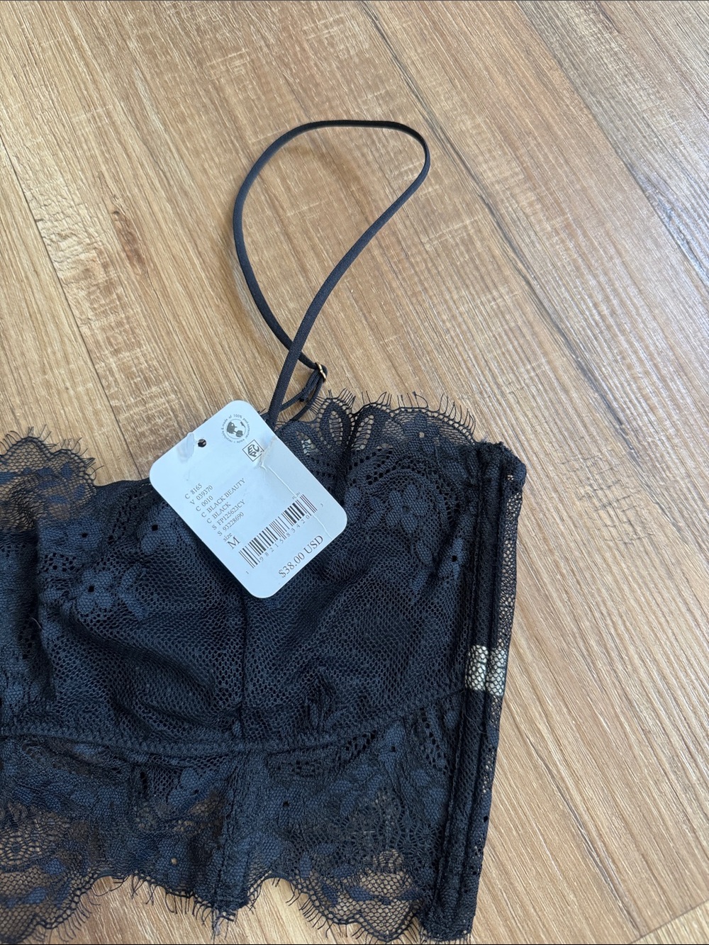 Intimately Free People Nolita Longline Black Lace Bralette Medium NWT - Picture 5 of 6
